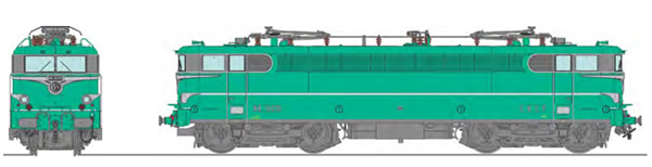 REE Modeles MB-142SAC - French Electric Locomotive Class BB 16019 Green with embellishers, LA CHAPELLE, Era III, 3-Rail AC 